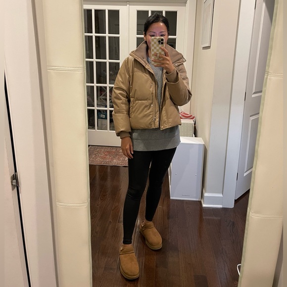 Prologue Jackets & Blazers - Faux leather puffer jacket